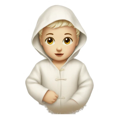 Beautiful white baby in a linen sticker