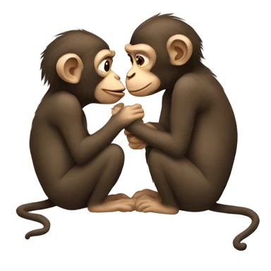 Monkeys in love sticker