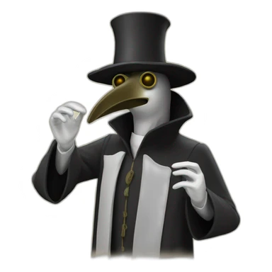 celbrating plague doctor sticker