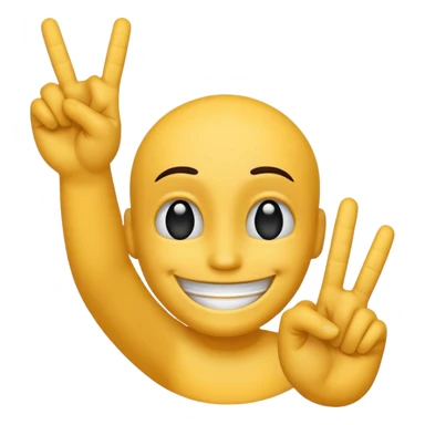 Fuck you hand sign in front of smiling face sticker
