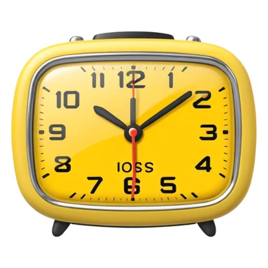 yellow alarm clock sticker