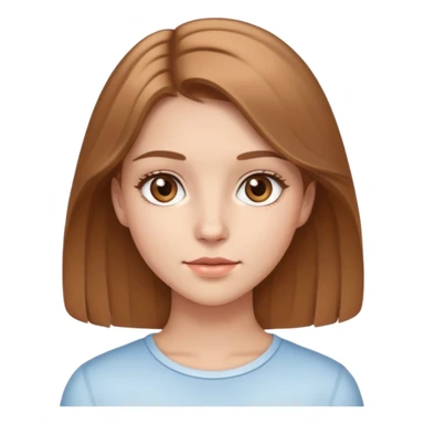 Pretty clean girl with light brown hair and light brown eyes sticker