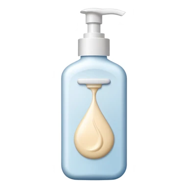 Lotion exiting a lotion bottle sticker