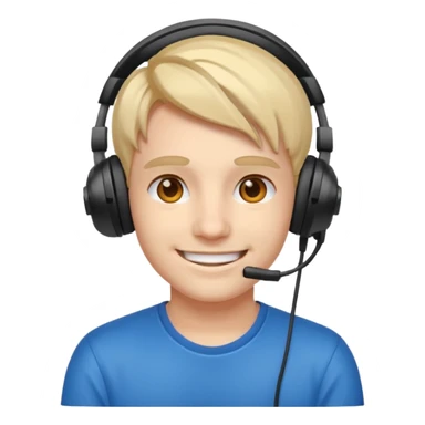 streamer with gaming head set sticker