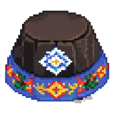 Uzbek doppa hat traditional headwear sticker