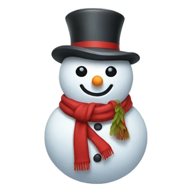 snowman in a red coat sticker