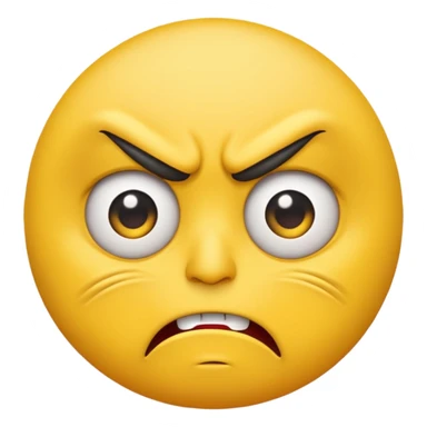 angry face emoji which is also rolling it's eyes sticker