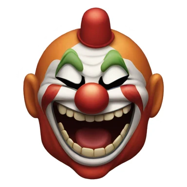 scary clown laughing sticker