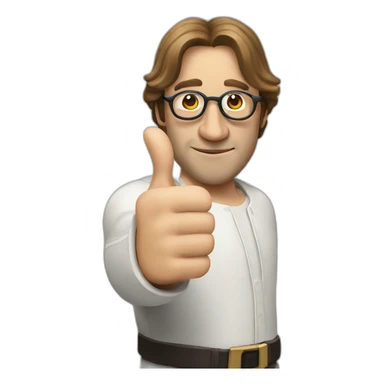 Jhon Lennon thumb Up sticker