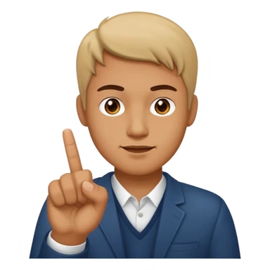 guy holding middle finger sticker