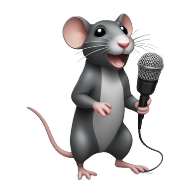 Rat with microphone sticker