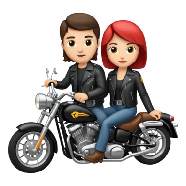 Biker couple sticker