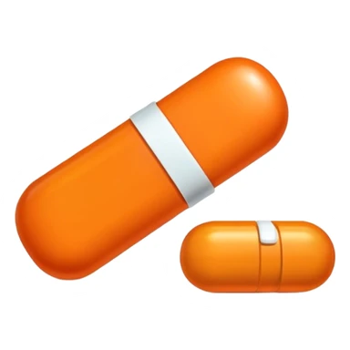 Orange medicine pill sticker