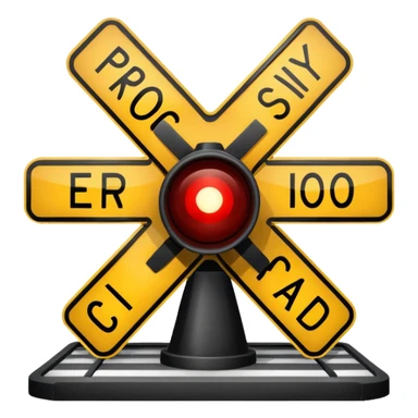 Railroad crossing light sticker