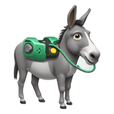 Donkey playing xbox sticker