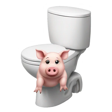 Pig on a toilet sticker