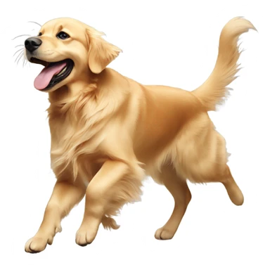 Golden retriever dancing  sticker