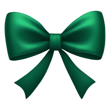 dark green bow sticker