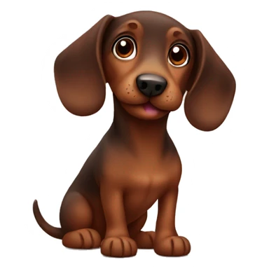 Cute brown Daushaund  sticker
