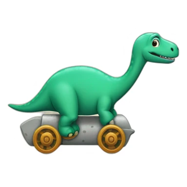 diplodocus on roller sticker
