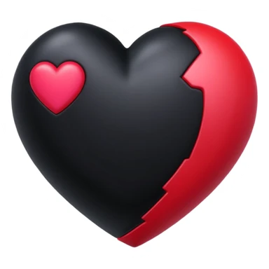 realistic 3d soft cute blackpink goth heart sticker