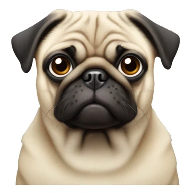 Pug is sweather sticker
