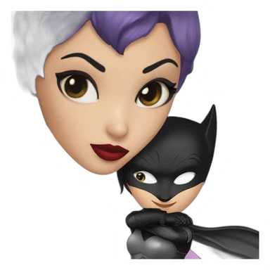 catwoman who kiss batman sticker