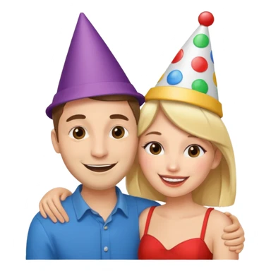 Couple hugs on photobooths sticker