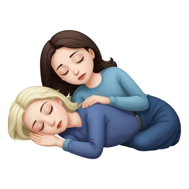 Girl laying on the ground, dead asleep  sticker