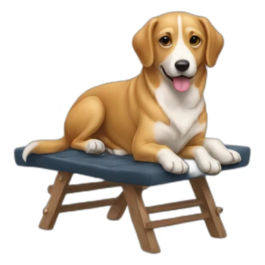 Chien sur une chaise sticker