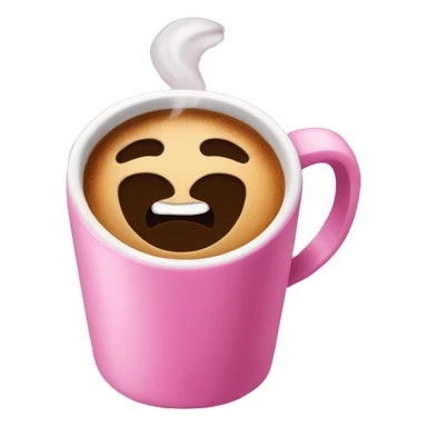 Coffee in a pink cup  sticker