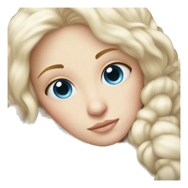 Pretty blue eyed white girl napping sticker