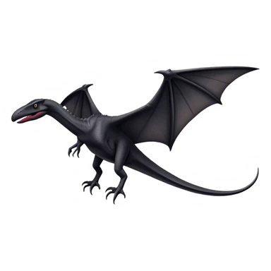 Black pterodactyl dinosaur accurate  sticker