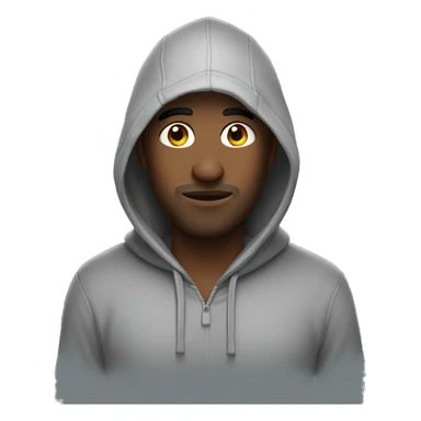 man wearing a hoodie sticker