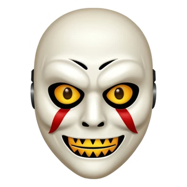 Scary halloween killer Mask sticker