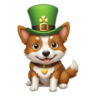 St Patrick’s day dog sticker