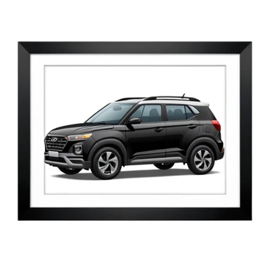 Black Hyundai venue sticker