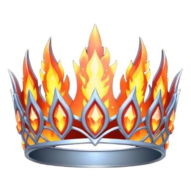 fantasy magic tiara of fire and ash low poly sticker