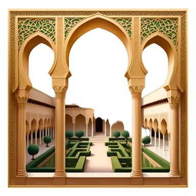 ​Cinematic Realistic Alhambra, depicted as a panoramic, zoomed-out view of the entire majestic Moorish palace complex with intricate arches, expansive courtyards, and lush gardens, bathed in soft golden lighting that highlights its opulent historical beauty, sticker