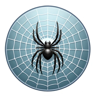 spider's web in the corner of the frame sticker