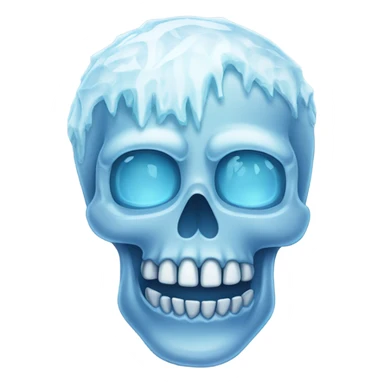 skull emoji but ice sticker