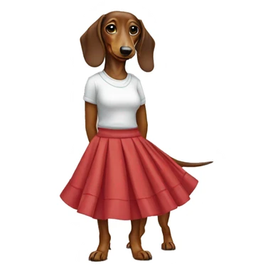 Dachshunds in skirts  sticker