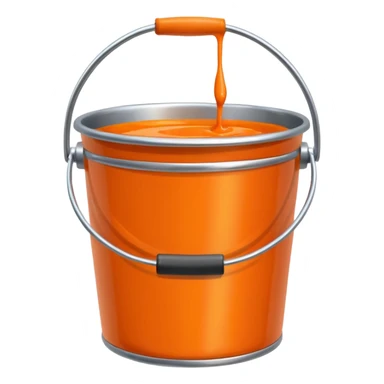 orange paint bucket sticker