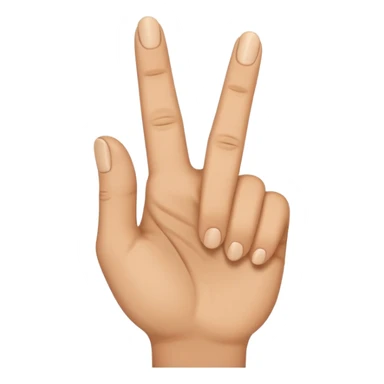 top part of middle finger bent sticker