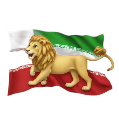 Iran lion flag sticker