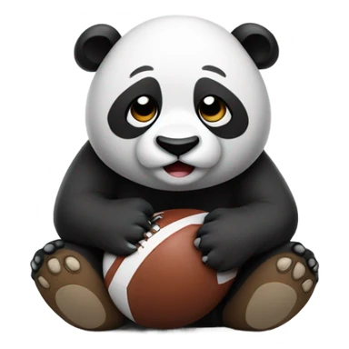 Sad football panda sticker