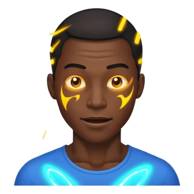 electric bending black man sticker