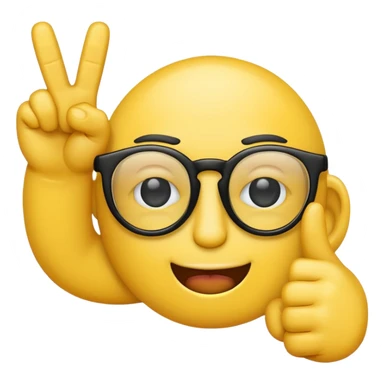 Emoji glasses middle finger  sticker