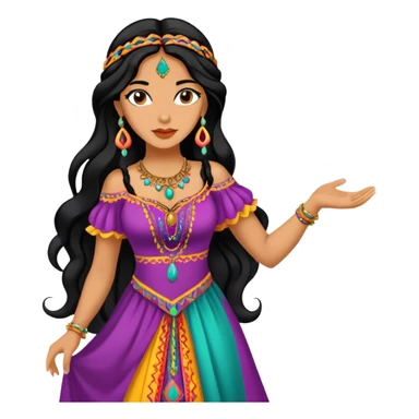 Esmeralda gypsy woman from Hunchback of Notre Dame sticker