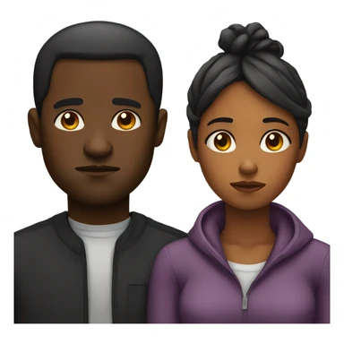 sad black man and woman sticker